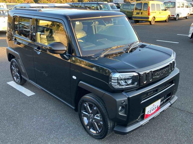 タフトGターボ ダーククロムベンチャー前後専用ガーニッシュ ガラスルーフ ルーフレール 15インチアルミ LEDヘッドライト&フォグランプ バックカメラ シートヒーター 電動駐車ブレーキ 自動追従クルコン 衝突被害軽減ブレーキ(千葉県)の中古車