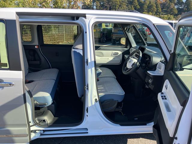 ムーヴキャンバスストライプスＧターボ両側電動スライドドア　ＬＥＤヘッドライト＆フォグランプ　シートヒーター　保温カップホルダー　電動駐車ブレーキ　バックカメラ　ステアリングスイッチ　自動追従クルコン　衝突被害軽減ブレーキ（千葉県）の中古車