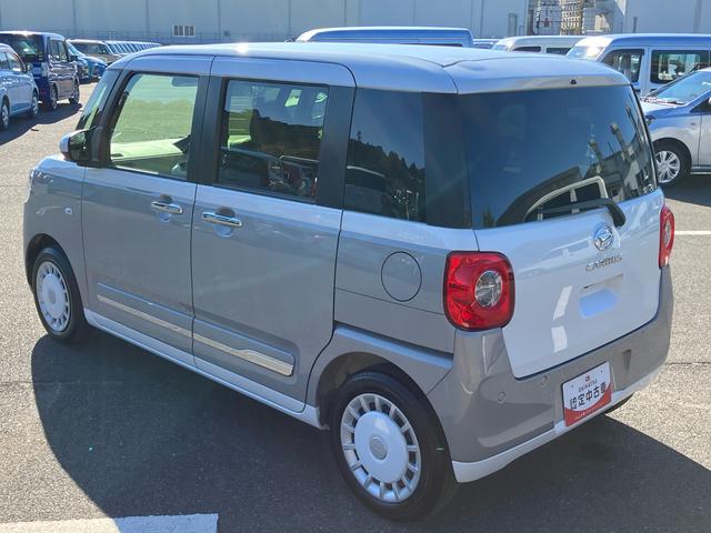 ムーヴキャンバスストライプスＧターボ両側電動スライドドア　ＬＥＤヘッドライト＆フォグランプ　シートヒーター　保温カップホルダー　電動駐車ブレーキ　バックカメラ　ステアリングスイッチ　自動追従クルコン　衝突被害軽減ブレーキ（千葉県）の中古車