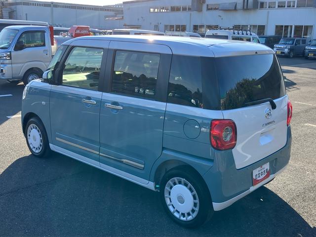 ムーヴキャンバスストライプスＧターボ両側電動スライドドア　ＬＥＤヘッドライト＆フォグランプ　シートヒーター　保温カップホルダー　電動駐車ブレーキ　バックカメラ　ステアリングスイッチ　自動追従クルコン　衝突被害軽減ブレーキ（千葉県）の中古車