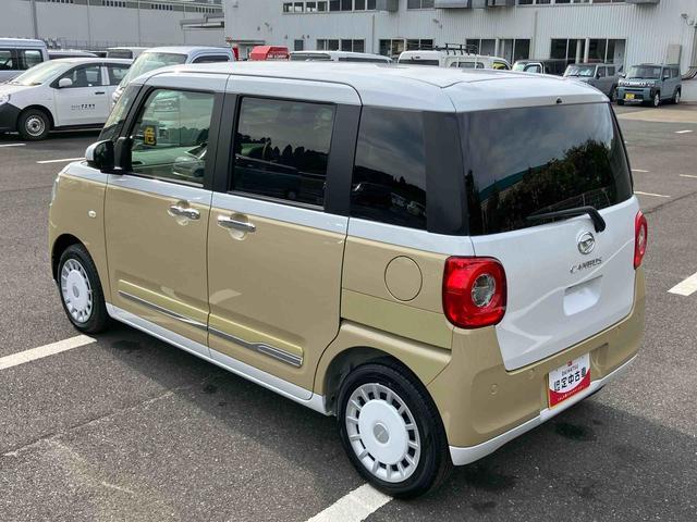 ムーヴキャンバスストライプスＧターボ両側電動スライドドア　ＬＥＤヘッドライト＆フォグランプ　シートヒーター　保温カップホルダー　電動駐車ブレーキ　バックカメラ　ステアリングスイッチ　自動追従クルコン　衝突被害軽減ブレーキ（千葉県）の中古車