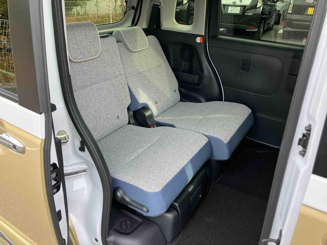 ムーヴキャンバスストライプスＧターボ両側電動スライドドア　ＬＥＤヘッドライト＆フォグランプ　シートヒーター　保温カップホルダー　電動駐車ブレーキ　バックカメラ　ステアリングスイッチ　自動追従クルコン　衝突被害軽減ブレーキ（千葉県）の中古車