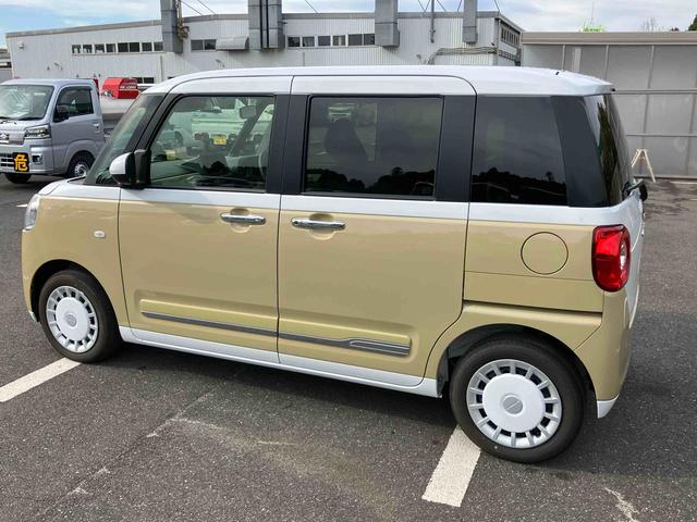 ムーヴキャンバスストライプスＧターボ両側電動スライドドア　ＬＥＤヘッドライト＆フォグランプ　シートヒーター　保温カップホルダー　電動駐車ブレーキ　バックカメラ　ステアリングスイッチ　自動追従クルコン　衝突被害軽減ブレーキ（千葉県）の中古車