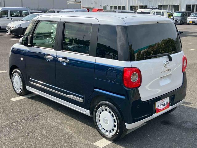 ムーヴキャンバスストライプスＧターボ両側電動スライドドア　ＬＥＤヘッドライト＆フォグランプ　シートヒーター　保温カップホルダー　電動駐車ブレーキ　バックカメラ　ステアリングスイッチ　自動追従クルコン　衝突被害軽減ブレーキ（千葉県）の中古車