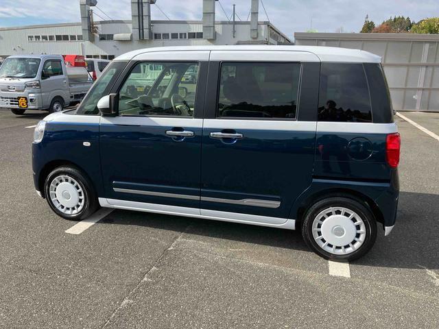 ムーヴキャンバスストライプスＧターボ両側電動スライドドア　ＬＥＤヘッドライト＆フォグランプ　シートヒーター　保温カップホルダー　電動駐車ブレーキ　バックカメラ　ステアリングスイッチ　自動追従クルコン　衝突被害軽減ブレーキ（千葉県）の中古車