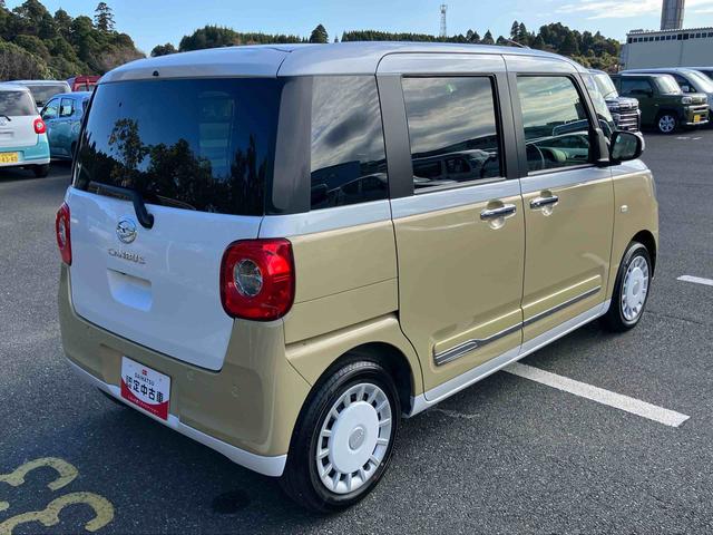 ムーヴキャンバスストライプスＧターボ両側電動スライドドア　ＬＥＤヘッドライト＆フォグランプ　シートヒーター　保温カップホルダー　電動駐車ブレーキ　バックカメラ　ステアリングスイッチ　自動追従クルコン　衝突被害軽減ブレーキ（千葉県）の中古車