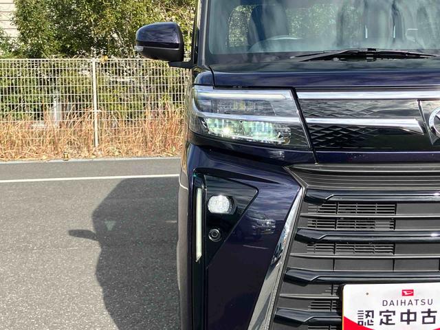 タントカスタムＸバックカメラ　両側電動スライドドア　１４インチアルミ　ＬＥＤヘッド＆フォグランプ　シートヒーター　電動駐車ブレーキ　オートライト　上下２段調節式デッキボード　コーナーセンサー　衝突被害軽減ブレーキ（千葉県）の中古車