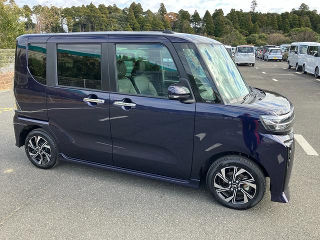 タントカスタムＸバックカメラ　両側電動スライドドア　１４インチアルミ　ＬＥＤヘッド＆フォグランプ　シートヒーター　電動駐車ブレーキ　オートライト　上下２段調節式デッキボード　コーナーセンサー　衝突被害軽減ブレーキ（千葉県）の中古車