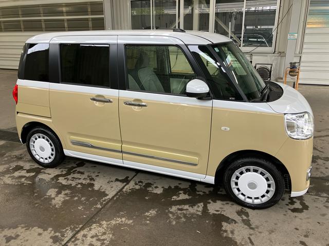 ムーヴキャンバスストライプスGLEDヘッドライト/両側電動スライドドア/コーナーセンサー/アイドリングストップ/衝突回避支援システム/横滑り防止装置/オートライト/オートエアコン/キーフリー/電動格納ミラー/電動パーキングブレーキ(千葉県)の中古車