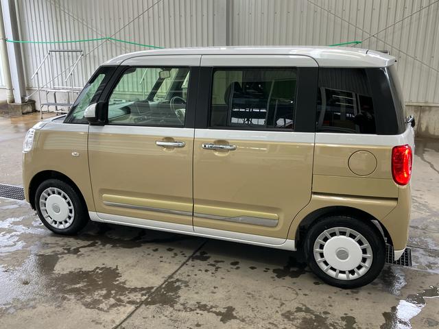 ムーヴキャンバスストライプスGLEDヘッドライト/両側電動スライドドア/コーナーセンサー/アイドリングストップ/衝突回避支援システム/横滑り防止装置/オートライト/オートエアコン/キーフリー/電動格納ミラー/電動パーキングブレーキ(千葉県)の中古車