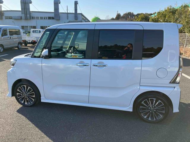 タントカスタムＲＳターボエンジン　１５インチアルミ　バックカメラ　両側電動スライドドア　シートヒーター　電動駐車ブレーキ　ＬＥＤライト＆フォグ　上下２段調節式デッキボード　コーナーセンサー　衝突被害軽減ブレーキ（千葉県）の中古車