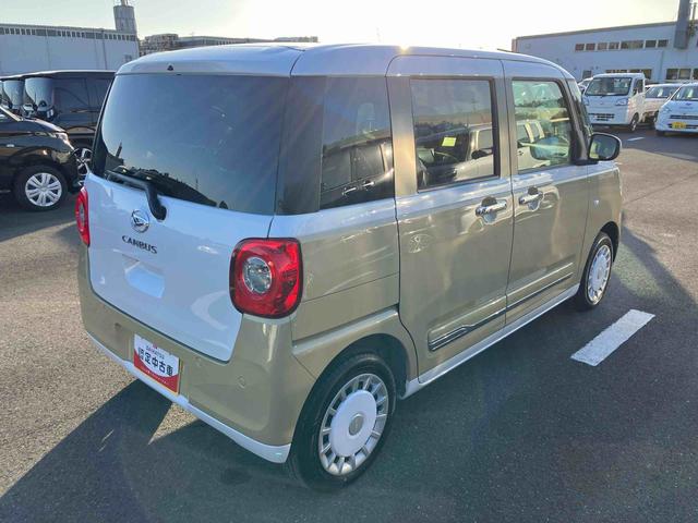 ムーヴキャンバスストライプスＧ両側電動スライドドア　ＬＥＤヘッドライト＆フォグランプ　シートヒーター　保温カップホルダー　電動駐車ブレーキ　バックカメラ　ステアリングスイッチ　コーナーセンサー　衝突被害軽減ブレーキ（千葉県）の中古車