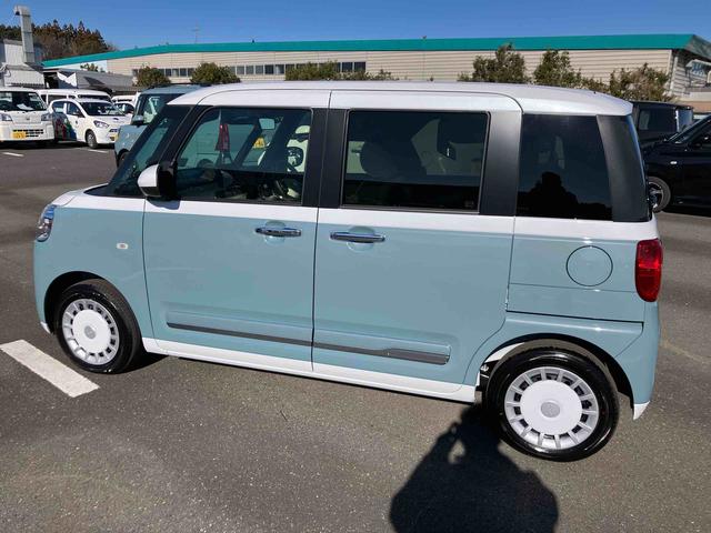 ムーヴキャンバスストライプスＧ両側電動スライドドア　ＬＥＤヘッドライト＆フォグランプ　シートヒーター　保温カップホルダー　電動駐車ブレーキ　バックカメラ　ステアリングスイッチ　コーナーセンサー　衝突被害軽減ブレーキ（千葉県）の中古車