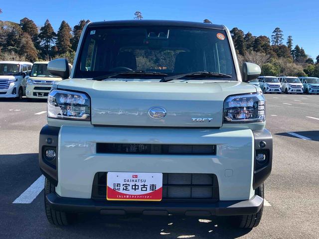 タフトＧガラスルーフ　ルーフレール　１５インチアルミホイール　ＬＥＤヘッドライト＆フォグランプ　バックカメラ　シートヒーター　電動パーキングブレーキ　自動追従クルコン　コーナーセンサー　衝突被害軽減ブレーキ（千葉県）の中古車