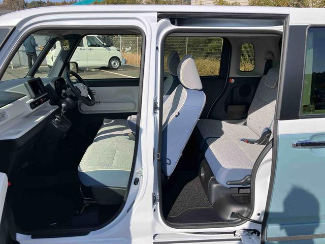 ムーヴキャンバスストライプスＧターボ両側電動スライドドア　ＬＥＤヘッドライト＆フォグランプ　シートヒーター　保温カップホルダー　電動駐車ブレーキ　バックカメラ　ステアリングスイッチ　自動追従クルコン　衝突被害軽減ブレーキ（千葉県）の中古車