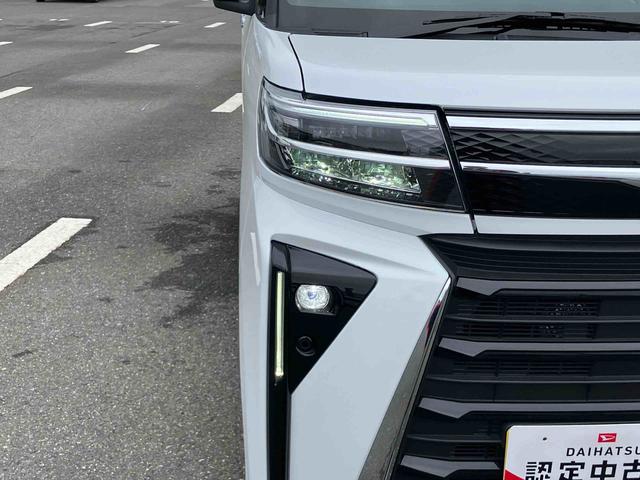 タントカスタムＸバックカメラ　両側電動スライドドア　１４インチアルミ　ＬＥＤヘッド＆フォグランプ　シートヒーター　電動駐車ブレーキ　オートライト　上下２段調節式デッキボード　コーナーセンサー　衝突被害軽減ブレーキ（千葉県）の中古車