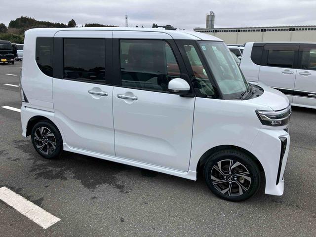 タントカスタムＸバックカメラ　両側電動スライドドア　１４インチアルミ　ＬＥＤヘッド＆フォグランプ　シートヒーター　電動駐車ブレーキ　オートライト　上下２段調節式デッキボード　コーナーセンサー　衝突被害軽減ブレーキ（千葉県）の中古車