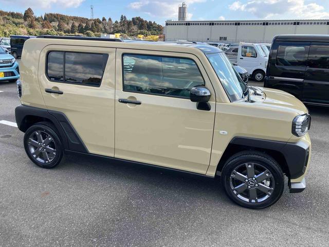 タフトＧターボ　ダーククロムベンチャー前後ダークガーニッシュ　ガラスルーフ　ルーフレール　１５インチアルミ　ＬＥＤヘッドライト＆フォグランプ　バックカメラ　シートヒーター　電動駐車ブレーキ　自動追従クルコン　衝突被害軽減ブレーキ（千葉県）の中古車