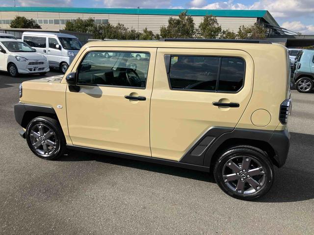 タフトＧターボ　ダーククロムベンチャー前後ダークガーニッシュ　ガラスルーフ　ルーフレール　１５インチアルミ　ＬＥＤヘッドライト＆フォグランプ　バックカメラ　シートヒーター　電動駐車ブレーキ　自動追従クルコン　衝突被害軽減ブレーキ（千葉県）の中古車