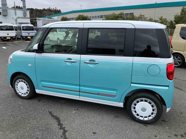 ムーヴキャンバスストライプスＧ両側電動スライドドア　ＬＥＤヘッドライト＆フォグランプ　シートヒーター　保温カップホルダー　電動駐車ブレーキ　バックカメラ　ステアリングスイッチ　コーナーセンサー　衝突被害軽減ブレーキ（千葉県）の中古車