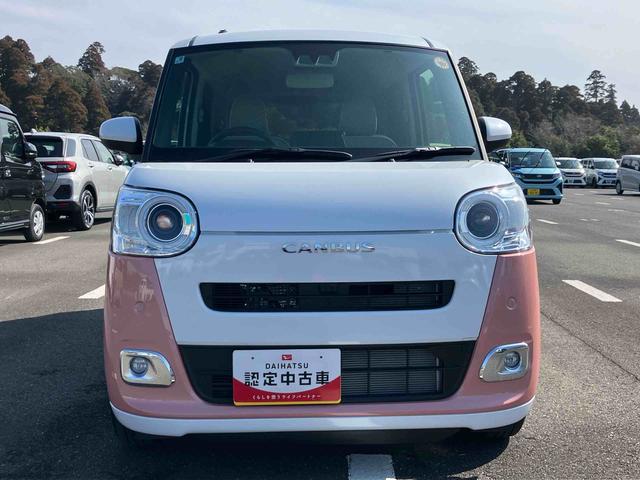 ムーヴキャンバスストライプスＧターボ両側電動スライドドア　ＬＥＤヘッドライト＆フォグランプ　シートヒーター　保温カップホルダー　電動駐車ブレーキ　バックカメラ　ステアリングスイッチ　自動追従クルコン　衝突被害軽減ブレーキ（千葉県）の中古車