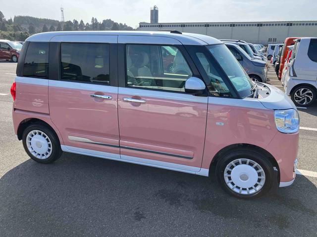 ムーヴキャンバスストライプスＧターボ両側電動スライドドア　ＬＥＤヘッドライト＆フォグランプ　シートヒーター　保温カップホルダー　電動駐車ブレーキ　バックカメラ　ステアリングスイッチ　自動追従クルコン　衝突被害軽減ブレーキ（千葉県）の中古車