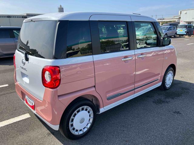 ムーヴキャンバスストライプスＧターボ両側電動スライドドア　ＬＥＤヘッドライト＆フォグランプ　シートヒーター　保温カップホルダー　電動駐車ブレーキ　バックカメラ　ステアリングスイッチ　自動追従クルコン　衝突被害軽減ブレーキ（千葉県）の中古車