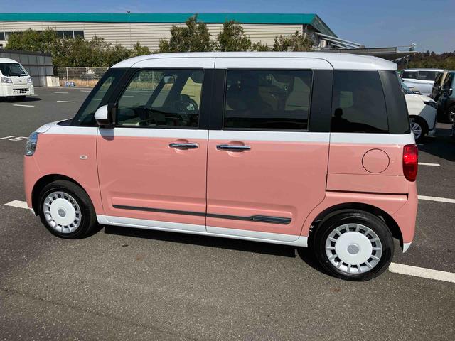 ムーヴキャンバスストライプスＧターボ両側電動スライドドア　ＬＥＤヘッドライト＆フォグランプ　シートヒーター　保温カップホルダー　電動駐車ブレーキ　バックカメラ　ステアリングスイッチ　自動追従クルコン　衝突被害軽減ブレーキ（千葉県）の中古車