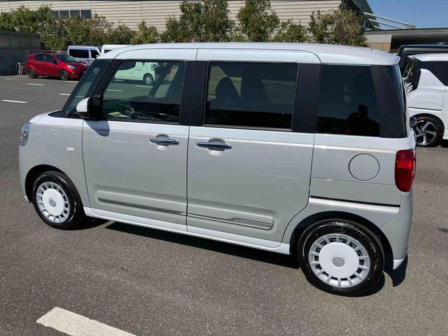 ムーヴキャンバスストライプスＧターボ両側電動スライドドア　ＬＥＤヘッドライト＆フォグランプ　シートヒーター　保温カップホルダー　電動駐車ブレーキ　バックカメラ　ステアリングスイッチ　自動追従クルコン　衝突被害軽減ブレーキ（千葉県）の中古車