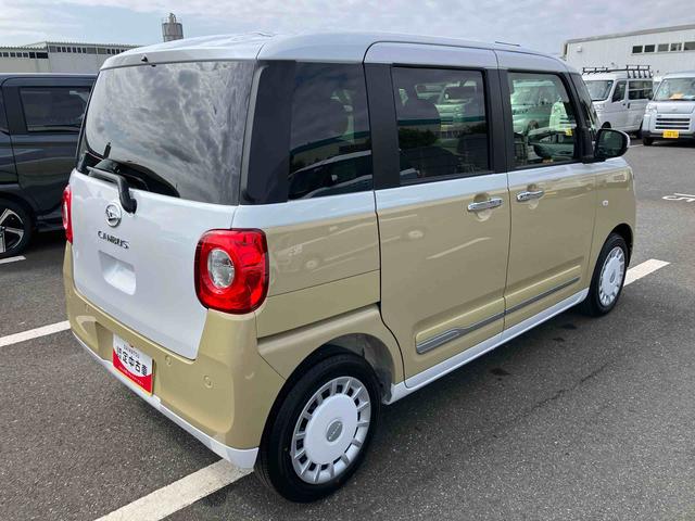 ムーヴキャンバスストライプスＧターボ両側電動スライドドア　ＬＥＤヘッドライト＆フォグランプ　シートヒーター　保温カップホルダー　電動駐車ブレーキ　バックカメラ　ステアリングスイッチ　自動追従クルコン　衝突被害軽減ブレーキ（千葉県）の中古車