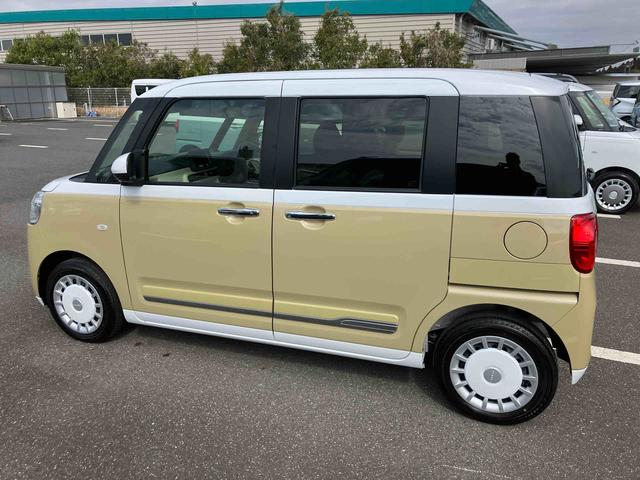 ムーヴキャンバスストライプスＧターボ両側電動スライドドア　ＬＥＤヘッドライト＆フォグランプ　シートヒーター　保温カップホルダー　電動駐車ブレーキ　バックカメラ　ステアリングスイッチ　自動追従クルコン　衝突被害軽減ブレーキ（千葉県）の中古車