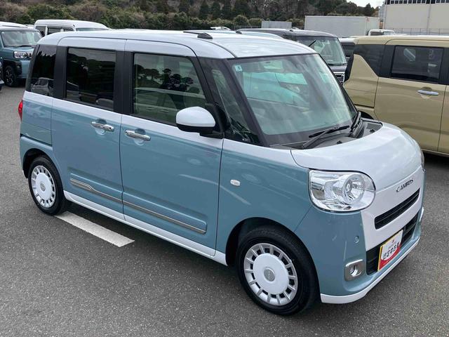 ムーヴキャンバスストライプスGターボ両側電動スライドドア LEDヘッドライト&フォグランプ シートヒーター 保温カップホルダー 電動駐車ブレーキ バックカメラ ステアリングスイッチ 自動追従クルコン 衝突被害軽減ブレーキ(千葉県)の中古車