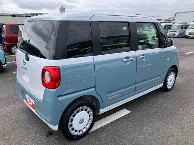 ムーヴキャンバスストライプスＧターボ両側電動スライドドア　ＬＥＤヘッドライト＆フォグランプ　シートヒーター　保温カップホルダー　電動駐車ブレーキ　バックカメラ　ステアリングスイッチ　自動追従クルコン　衝突被害軽減ブレーキ（千葉県）の中古車