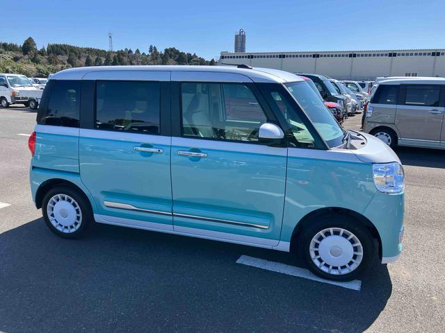 ムーヴキャンバスストライプスＧ両側電動スライドドア　ＬＥＤヘッドライト＆フォグランプ　シートヒーター　保温カップホルダー　電動駐車ブレーキ　バックカメラ　ステアリングスイッチ　コーナーセンサー　衝突被害軽減ブレーキ（千葉県）の中古車