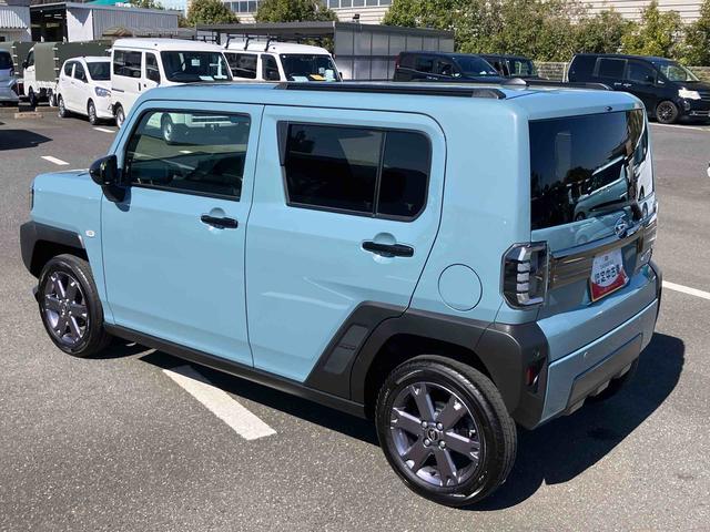 タフトＧターボ　ダーククロムベンチャー前後ダークガーニッシュ　ガラスルーフ　ルーフレール　１５インチアルミ　ＬＥＤヘッドライト＆フォグランプ　バックカメラ　シートヒーター　電動駐車ブレーキ　自動追従クルコン　衝突被害軽減ブレーキ（千葉県）の中古車