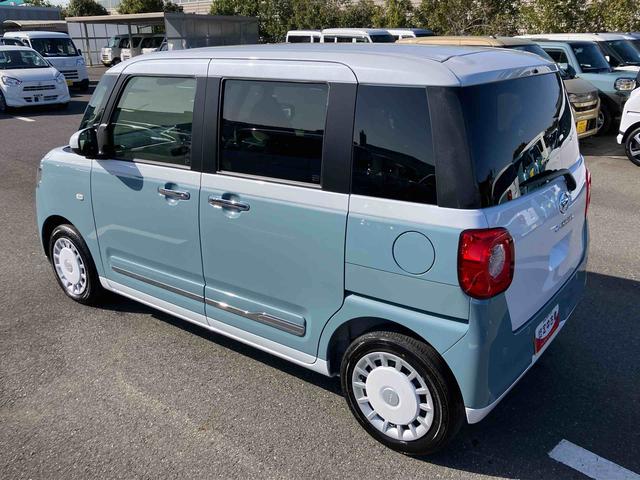 ムーヴキャンバスストライプスＧターボ両側電動スライドドア　ＬＥＤヘッドライト＆フォグランプ　シートヒーター　保温カップホルダー　電動駐車ブレーキ　バックカメラ　ステアリングスイッチ　自動追従クルコン　衝突被害軽減ブレーキ（千葉県）の中古車