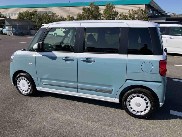 ムーヴキャンバスストライプスＧターボ両側電動スライドドア　ＬＥＤヘッドライト＆フォグランプ　シートヒーター　保温カップホルダー　電動駐車ブレーキ　バックカメラ　ステアリングスイッチ　自動追従クルコン　衝突被害軽減ブレーキ（千葉県）の中古車