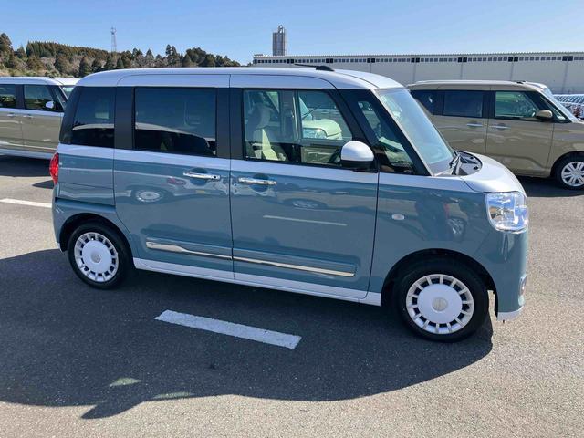 ムーヴキャンバスストライプスＧ両側電動スライドドア　ＬＥＤヘッドライト＆フォグランプ　シートヒーター　保温カップホルダー　電動駐車ブレーキ　バックカメラ　ステアリングスイッチ　コーナーセンサー　衝突被害軽減ブレーキ（千葉県）の中古車