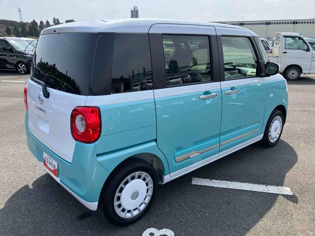 ムーヴキャンバスストライプスGターボ両側電動スライドドア LEDヘッドライト&フォグランプ シートヒーター 保温カップホルダー 電動駐車ブレーキ バックカメラ ステアリングスイッチ 自動追従クルコン 衝突被害軽減ブレーキ(千葉県)の中古車