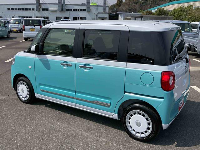 ムーヴキャンバスストライプスGターボ両側電動スライドドア LEDヘッドライト&フォグランプ シートヒーター 保温カップホルダー 電動駐車ブレーキ バックカメラ ステアリングスイッチ 自動追従クルコン 衝突被害軽減ブレーキ(千葉県)の中古車