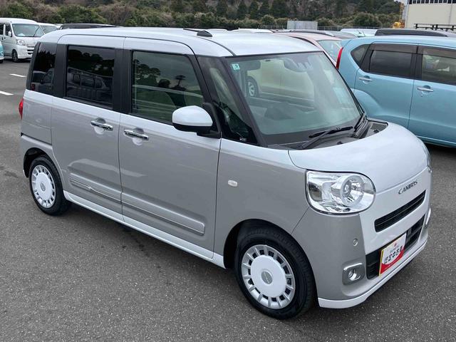 ムーヴキャンバスストライプスＧターボ両側電動スライドドア　ＬＥＤヘッドライト＆フォグランプ　シートヒーター　保温カップホルダー　電動駐車ブレーキ　バックカメラ　ステアリングスイッチ　自動追従クルコン　衝突被害軽減ブレーキ（千葉県）の中古車