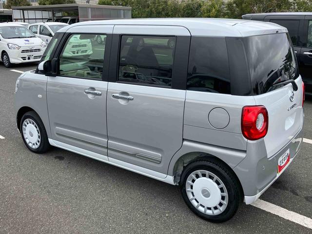 ムーヴキャンバスストライプスＧターボ両側電動スライドドア　ＬＥＤヘッドライト＆フォグランプ　シートヒーター　保温カップホルダー　電動駐車ブレーキ　バックカメラ　ステアリングスイッチ　自動追従クルコン　衝突被害軽減ブレーキ（千葉県）の中古車