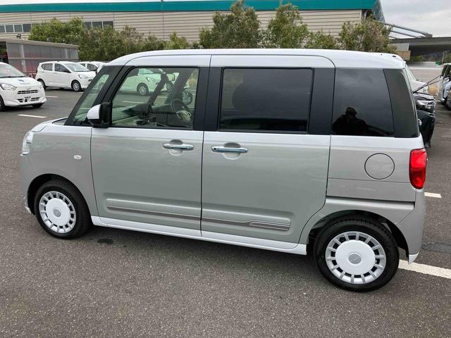 ムーヴキャンバスストライプスＧターボ両側電動スライドドア　ＬＥＤヘッドライト＆フォグランプ　シートヒーター　保温カップホルダー　電動駐車ブレーキ　バックカメラ　ステアリングスイッチ　自動追従クルコン　衝突被害軽減ブレーキ（千葉県）の中古車