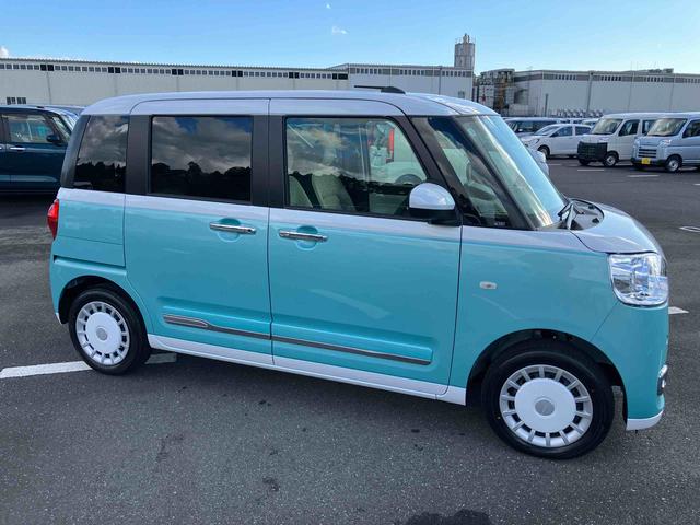 ムーヴキャンバスストライプスＧ両側電動スライドドア　ＬＥＤヘッドライト＆フォグランプ　シートヒーター　保温カップホルダー　電動駐車ブレーキ　バックカメラ　ステアリングスイッチ　コーナーセンサー　衝突被害軽減ブレーキ（千葉県）の中古車