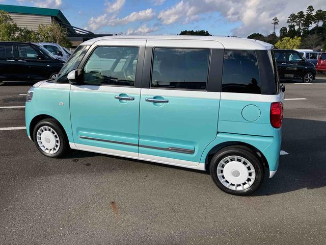 ムーヴキャンバスストライプスＧ両側電動スライドドア　ＬＥＤヘッドライト＆フォグランプ　シートヒーター　保温カップホルダー　電動駐車ブレーキ　バックカメラ　ステアリングスイッチ　コーナーセンサー　衝突被害軽減ブレーキ（千葉県）の中古車