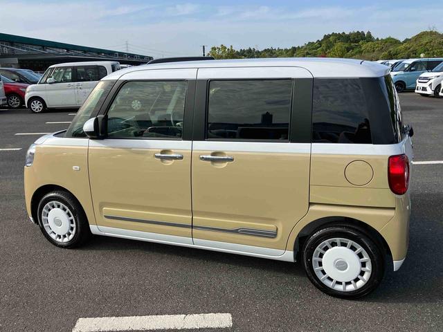 ムーヴキャンバスストライプスＧターボストライプス“ターボ”Ｇ　両側電動スライド　ＬＥＤヘッドライト＆フォグ　シートヒーター　保温カップホルダー　電動駐車ブレーキ　バックカメラ　ステアリングスイッチ　自動追従クルコン　衝突被害軽減ブレーキ（千葉県）の中古車