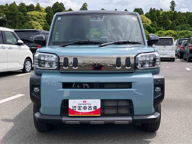 タフトＧターボ　ダーククロムベンチャー前後ダークガーニッシュ　ガラスルーフ　ルーフレール　１５インチアルミ　ＬＥＤヘッドライト＆フォグランプ　バックカメラ　シートヒーター　電動駐車ブレーキ　自動追従クルコン　衝突被害軽減ブレーキ（千葉県）の中古車