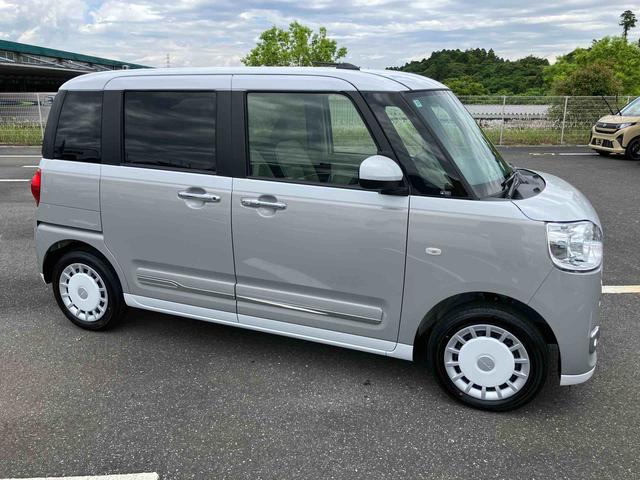ムーヴキャンバスストライプスＧ両側電動スライドドア　ＬＥＤヘッドライト＆フォグランプ　シートヒーター　保温カップホルダー　電動駐車ブレーキ　バックカメラ　ステアリングスイッチ　コーナーセンサー　衝突被害軽減ブレーキ（千葉県）の中古車
