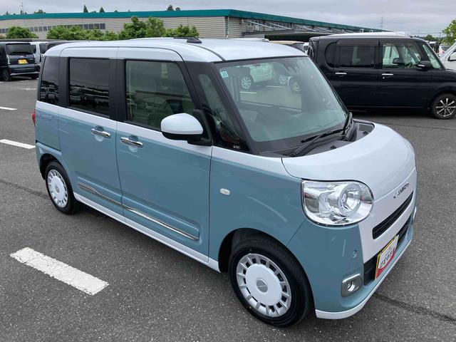 ムーヴキャンバスストライプスＧターボ両側電動スライド　ＬＥＤヘッドライト＆フォグ　シートヒーター　保温カップホルダー　電動駐車ブレーキ　バックカメラ　ステアリングスイッチ　自動追従クルコン　衝突被害軽減ブレーキ（千葉県）の中古車