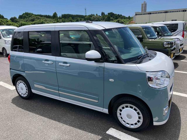 ムーヴキャンバスストライプスＧ両側電動スライドドア　ＬＥＤヘッドライト＆フォグランプ　シートヒーター　保温カップホルダー　電動駐車ブレーキ　バックカメラ　ステアリングスイッチ　コーナーセンサー　衝突被害軽減ブレーキ（千葉県）の中古車